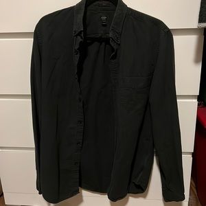 Black distressed J. Crew Oxford shirt